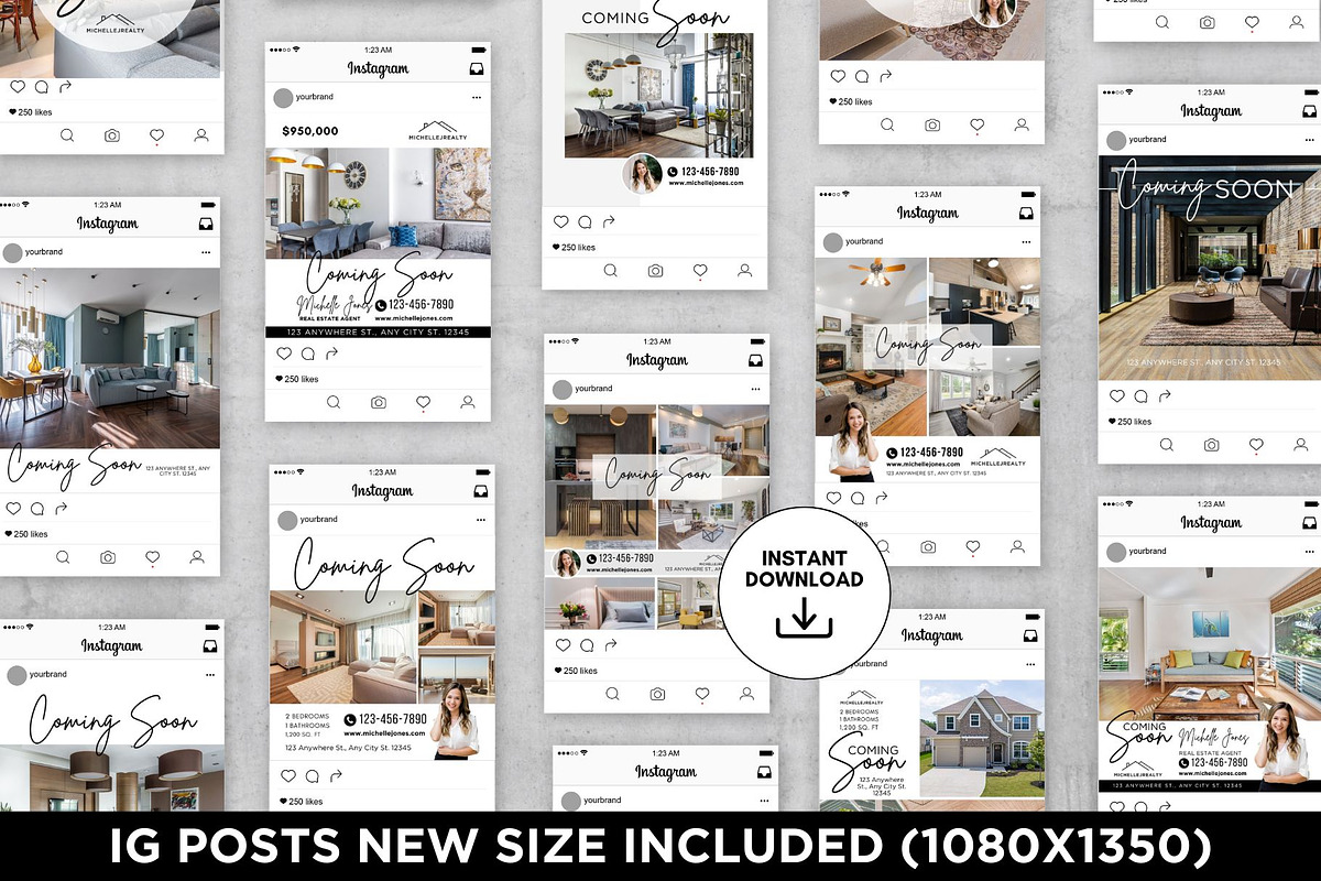 Coming Soon Instagram Posts Canva, a Social Media Template by CreativeVinesStore (Photo 4 of 10)
