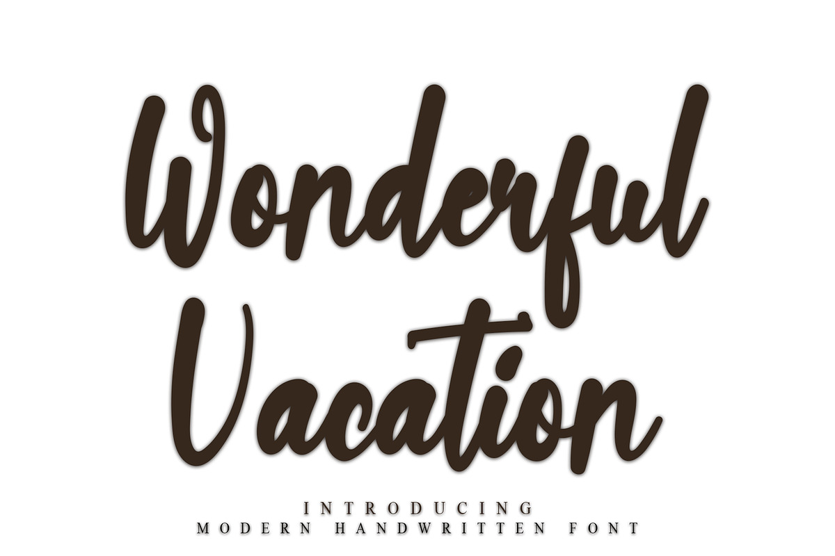 Wonderful Vacation, a Handwritten Font by InermediaSTUDIO (Photo 1 of 7)