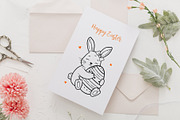 Easter Bunny Clipart Set PNG SVG, a Seasonal Illustration by ArtGiftsStudio (Thumbnail 2 of 5)