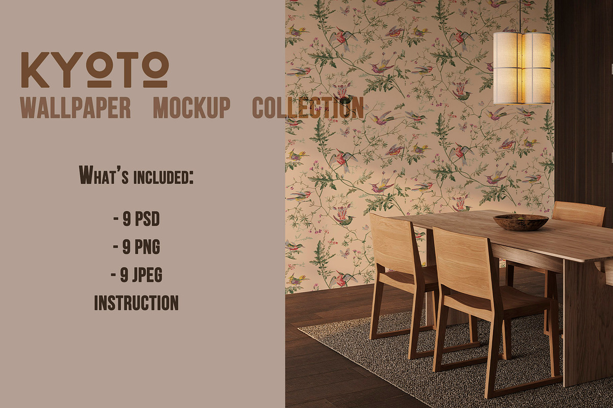 Wallpaper Kyoto Mockup Set – 9 PSD, a Household Mockup by LAMIA DESIGN (Photo 11 of 13)