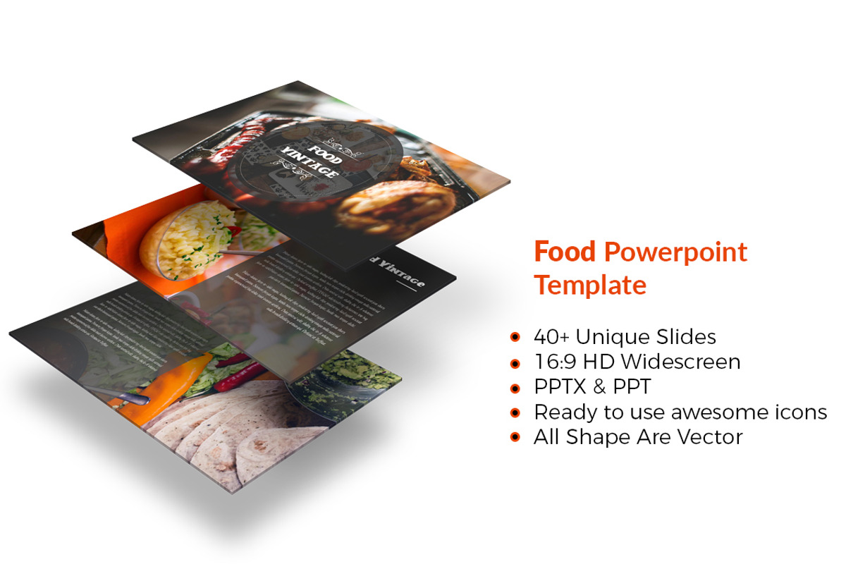 Food Vintage Powerpoint Template, a Presentation Template by ZAAS (Photo 1 of 13)