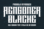 Rengoner Blacke, a Serif Font by QR Design Studio (Thumbnail 1 of 9)
