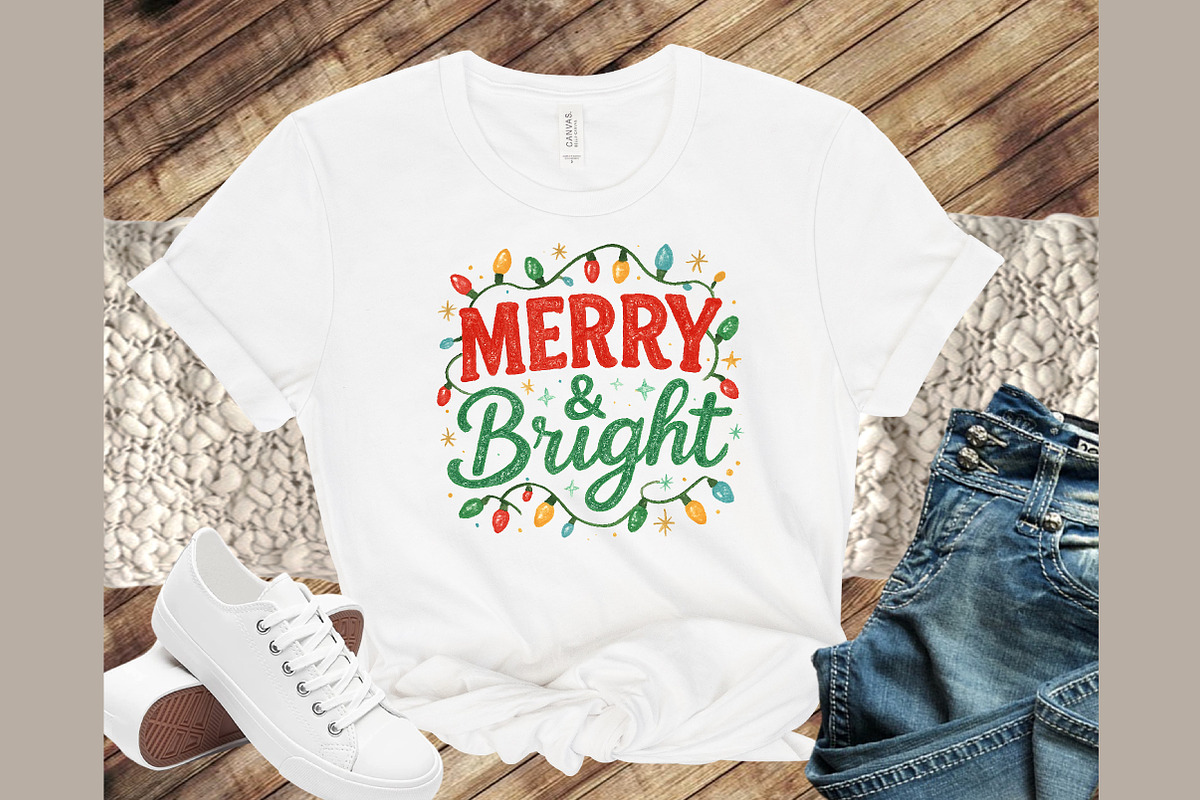 Merry and Bright Png Christmas Png, an Illustration by Sublimation Artist (Photo 2 of 9)