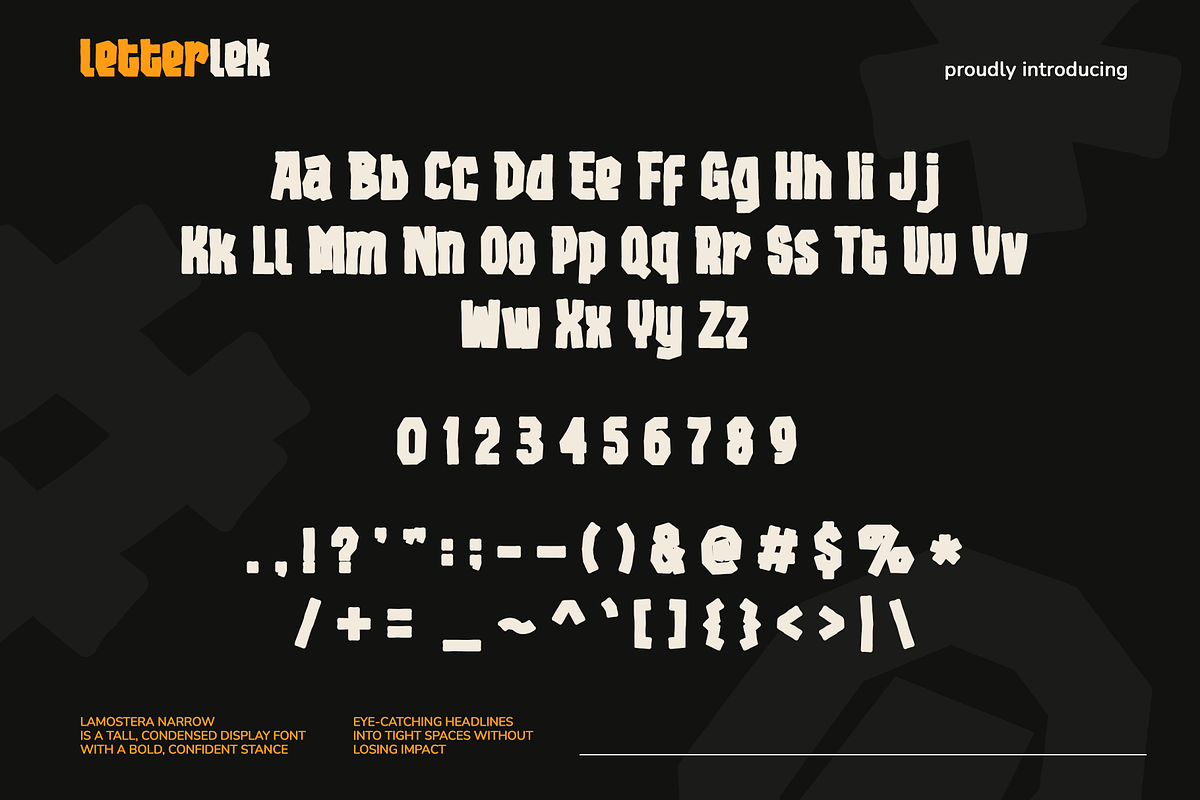 Lamostera Condensed Display Font, a Sans Serif Font by Font De Rico (Photo 2 of 5)