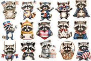 Cute Patriotic Raccoon PNG, an Illustration by SinaCreation (Thumbnail 2 of 10)