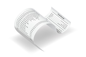 Payment check or receipts with, a Technology Illustration by the8monkey