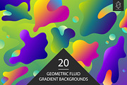 Geometric fluid gradient backgrounds, a Pattern Graphic by Yury Velikanov (Thumbnail 1 of 5)