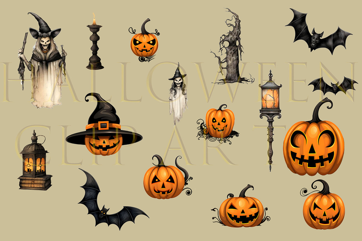 Halloween Clip Art, an Object Graphic by MajorArtTm (Photo 3 of 5)