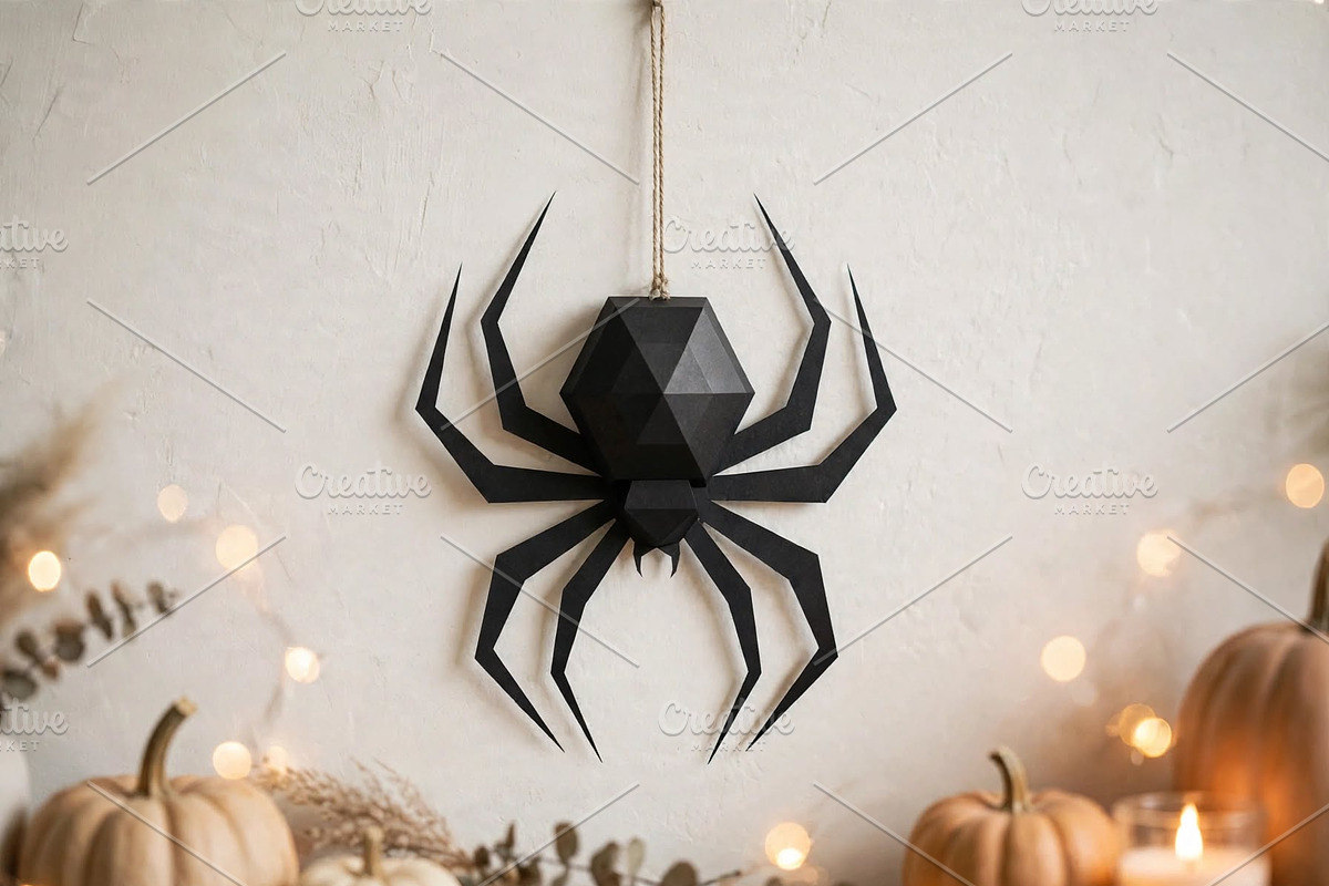 Halloween spider - 3d papercraft, a Card Template by PAPER amaze (Photo 3 of 3)