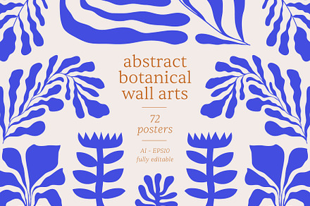 Abstract Botanical Wall arts, a Decorative Illustration by Léo Alexandre