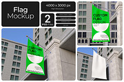 Flag Mockup, an Advertising Mockup by Bartama Graphic (Thumbnail 1 of 4)