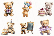 Birthday Teddy Bear Clipart, an Illustration by OK Design (Thumbnail 4 of 5)