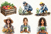 Gardening Watercolor Sublimation Cli, an Illustration by Libby Wishes (Thumbnail 3 of 9)