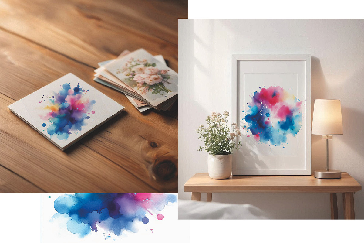 Abstract Colorful Watercolor Splash, an Illustration by Lesia.kabakova (Photo 1 of 3)