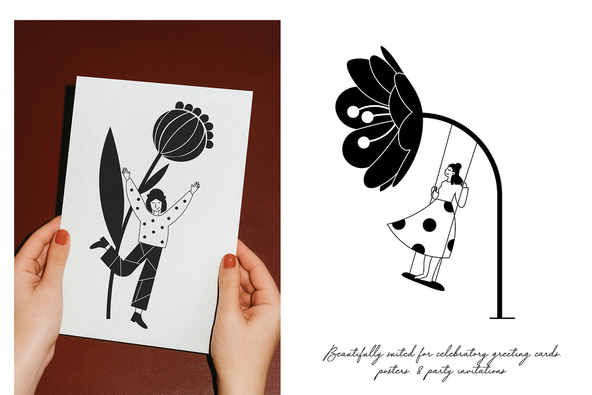Plants & People: Vector Line Art, a Person Illustration by natahamilton (Photo 2 of 15)