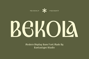 Bekola Modern Display Font