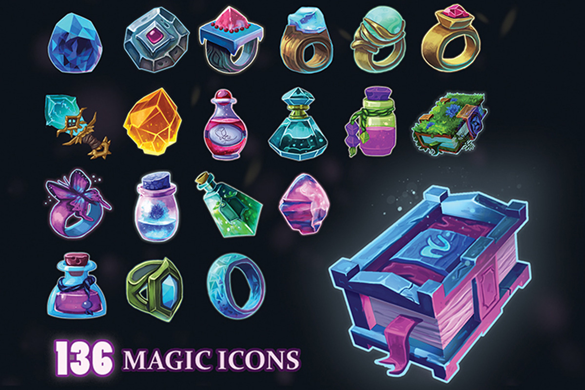 Stylized Magic Icons Pack, an Icon by jovanadamcevska (Photo 1 of 8)