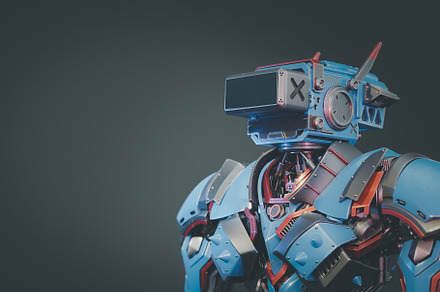 Future robot with metaverse digital, a Technology Photo by vanitjan