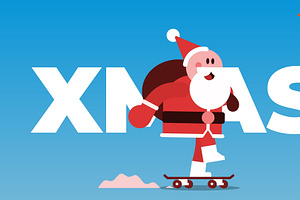 Santa Skating Text Logo Reveal AEP, a Templates & Theme by Josep Motion