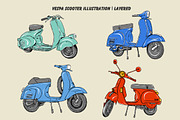 VESPA VECTOR ILLUSTRATION, an Illustration by Ben studio (Thumbnail 1 of 5)