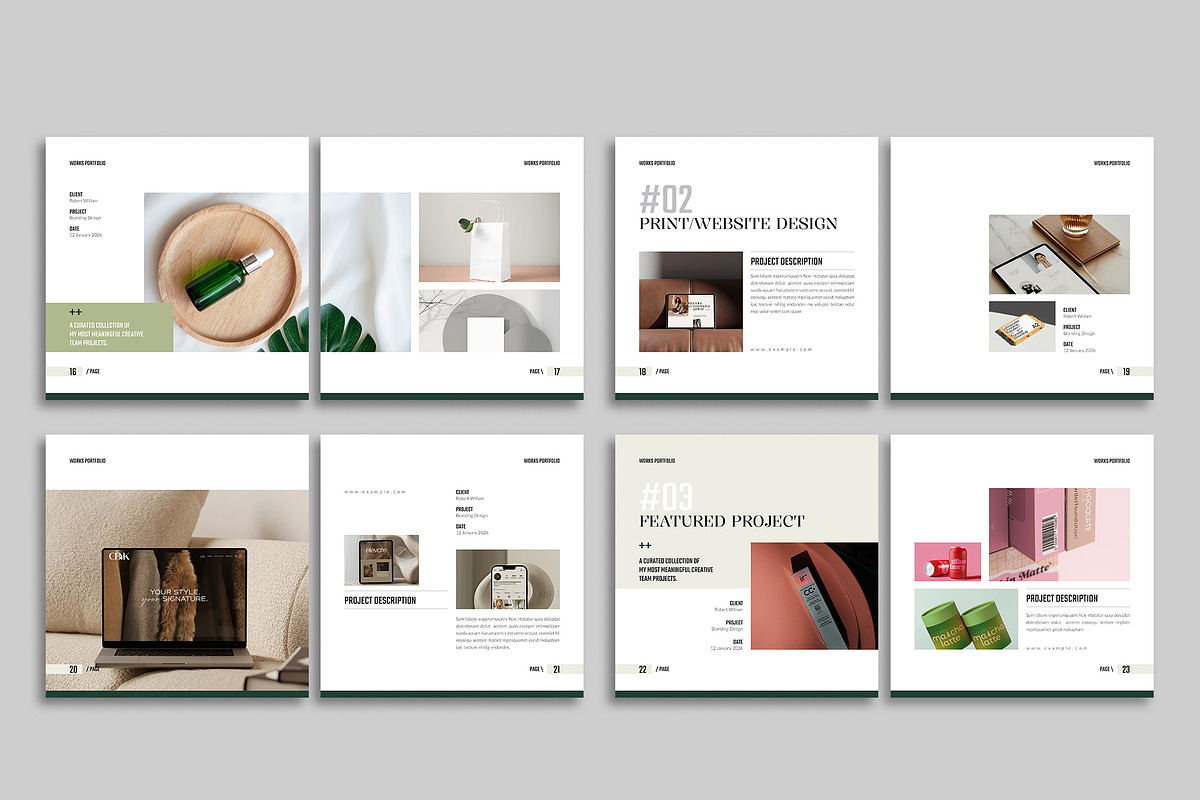 Works | Square Portfolio Template, a Brochure Template by Spark_Creative (Photo 14 of 15)