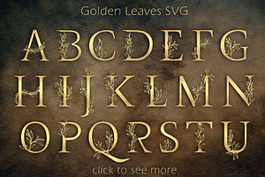 Golden Leaves - Floral Font