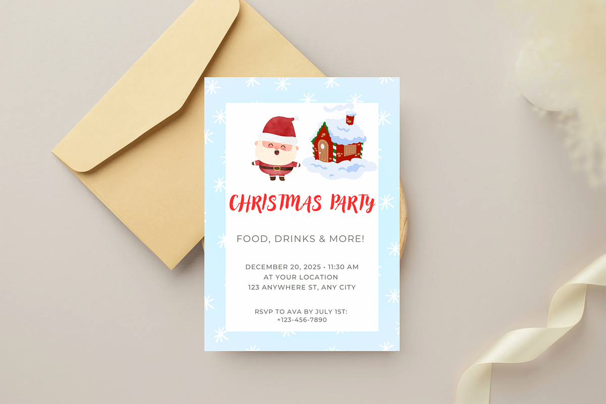 Christmas Holiday Party Invitation, an Invitation Template by SweetDesigncraft