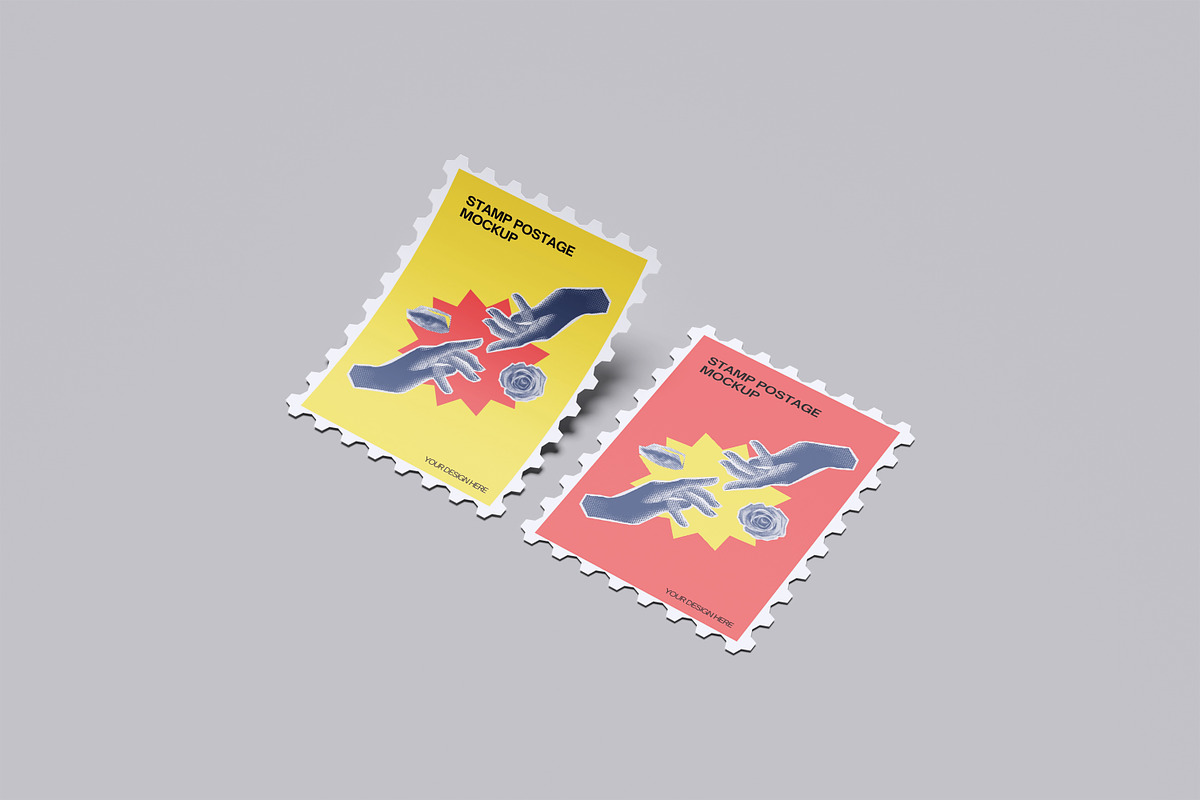 Postage Stamps Mockup, a Product Mockup by Riel Concept (Photo 3 of 5)