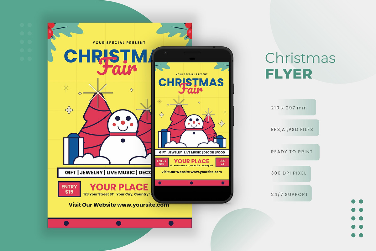 Christmas Fair - Flyer, a Print Template by VUNIRA (Photo 1 of 2)