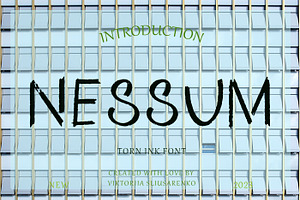 NESSUM - torn ink font