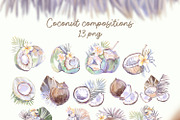 Coconut Beach Shop watercolor, a Food Illustration by Shabbypie (Thumbnail 6 of 9)