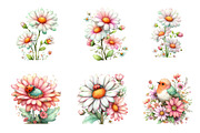 Whimsical daisy flower Clipart Bun, an Illustration by Designworld (Thumbnail 5 of 6)