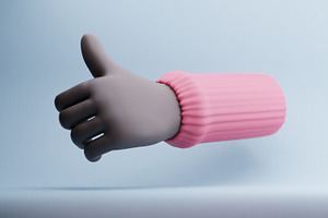 10 Bundle 3D Render Thumb Pose