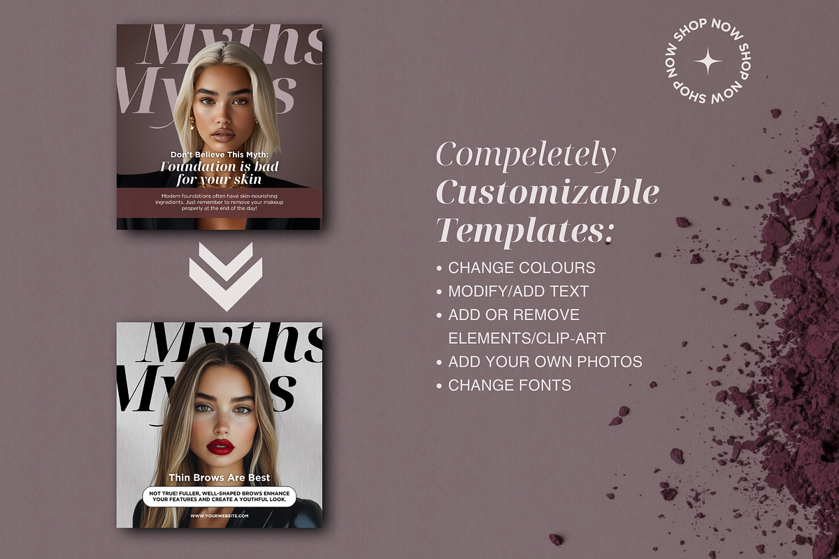 Makeup Artist Instagram Canva Template