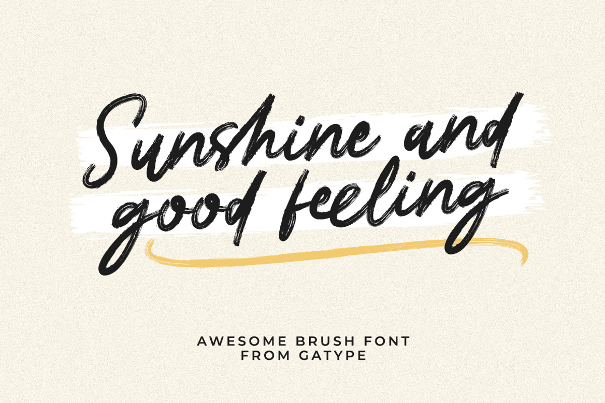 Awesome Brush, a Handwritten Font by Gatype (Photo 3 of 8)