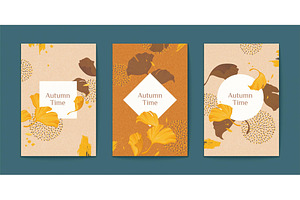 Elegant Ginkgo Leaves Brochure Set