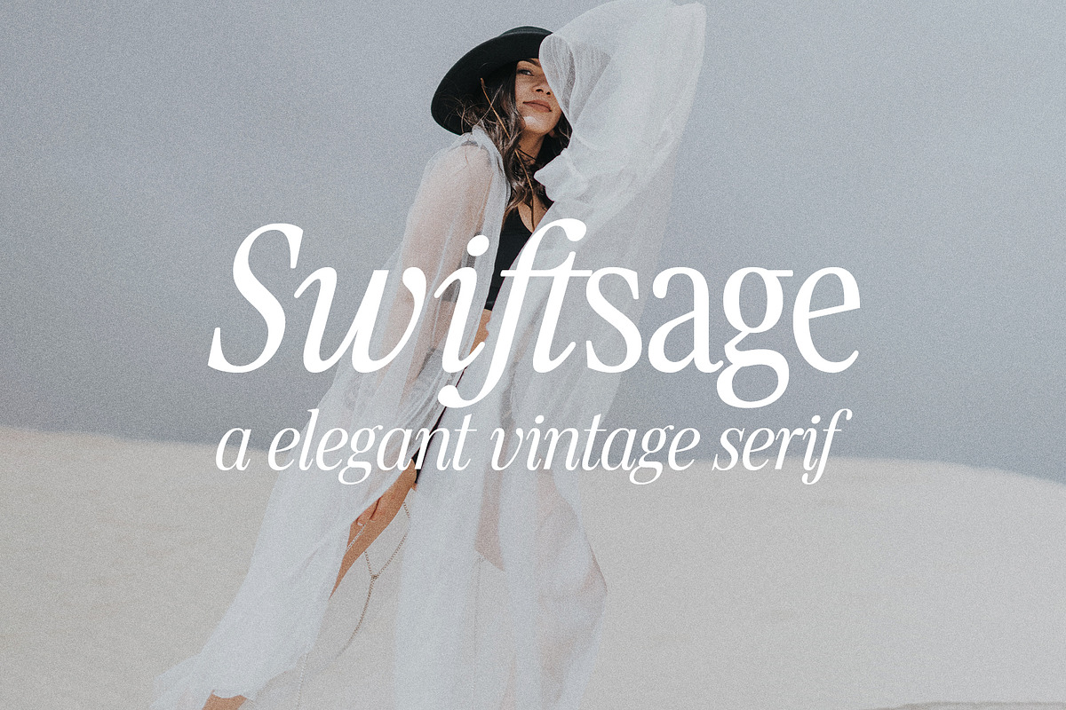 Swiftsage / Vintage Modern Serif, a Script Font by supfonts (Photo 1 of 15)