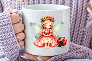 Watercolor Ladybug Girl Clipart, an Illustration by Rose Art (Thumbnail 4 of 7)