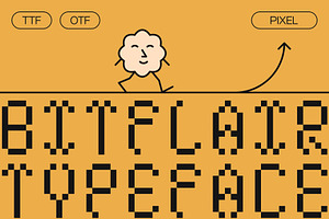 BITFLAIR Typeface Pixel Font