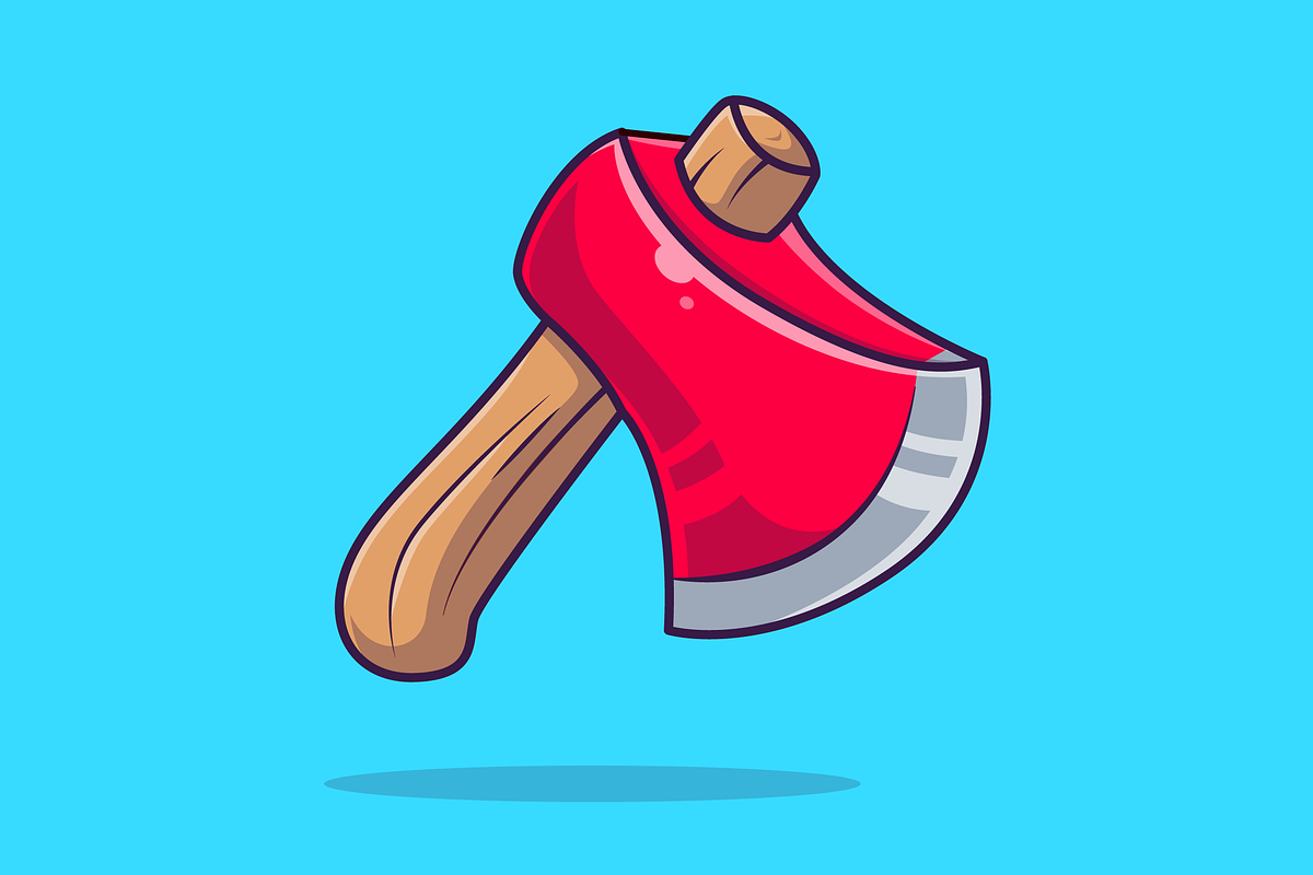 Axe Floating Cartoon Illustration, an Object Illustration by Catalyst Labs