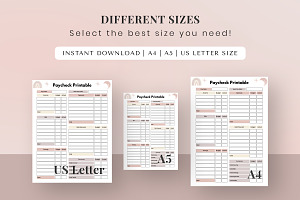 Paycheck Budget Printable Planner