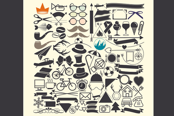 Vector Illustrations. Hipster Style.