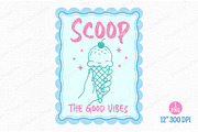 Summer Ice Cream Hand Drawn Line Art, an Illustration by Dream Creation (Thumbnail 1 of 7)
