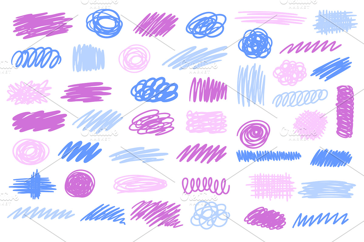 Pastel Scribble Marker Textures, a Shape Add-On by Olena Halahan (Photo 2 of 2)