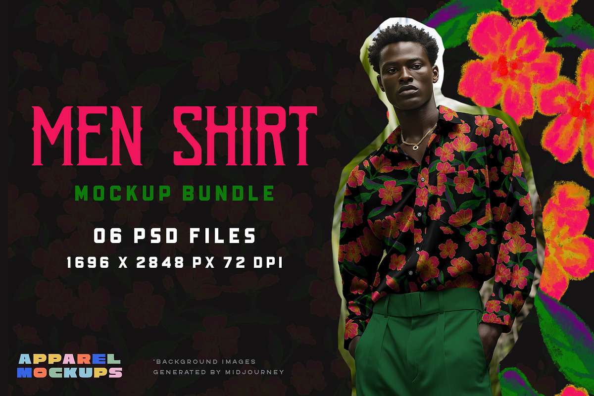 Men shirt mockup bundle - 06 files, a Shirt Mockup by Apparel Mockups (Photo 1 of 4)