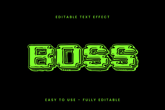 Neon Embossed Distorted Text Effect preview 4