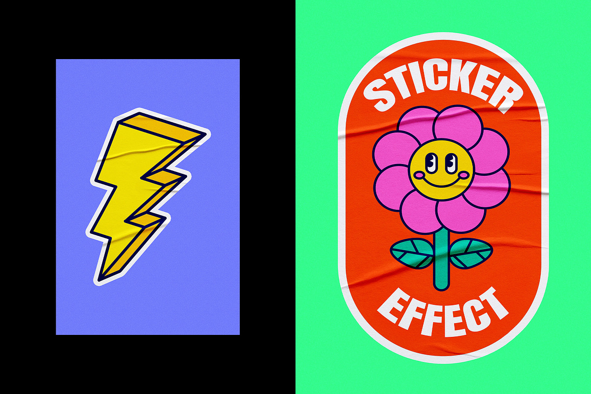 Crumpled Sticker Mockup, a Pens & Pencil Mockup by Design Squad (Photo 4 of 6)