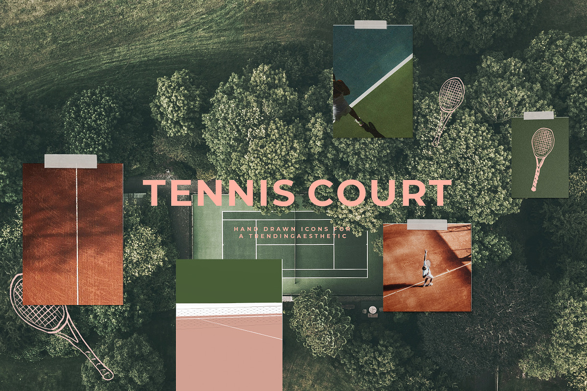 Tennis & Sport Icons + Marker Font, an Object Graphic by Laras Wonderland (Photo 10 of 10)