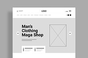Modern ECommerce Website Wireframe, a Wireframe Template by MightyDesign (Thumbnail 2 of 9)