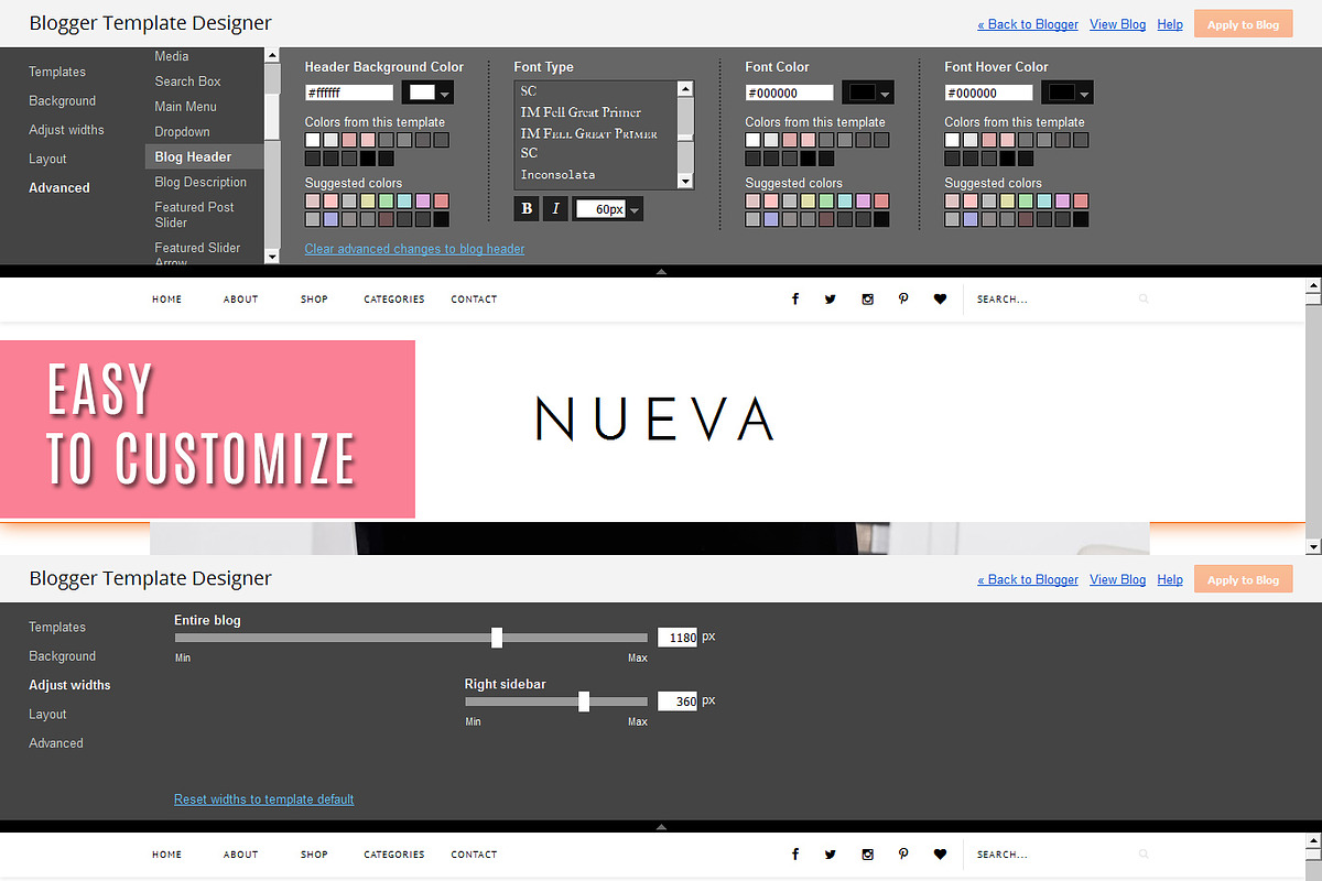 Blogger Template Responsive - Nueva, a Websites & App Template by Vefio Themes (Photo 2 of 3)